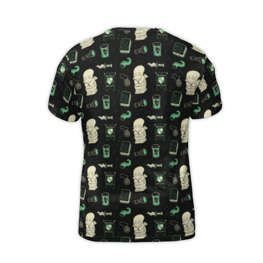 Cthulhu T-Shirt | Pixel Art Eldritch Horror Pattern | Premium Polyester Spandex Blend | Unique Gamer & Lovecraft Gift for Men Women