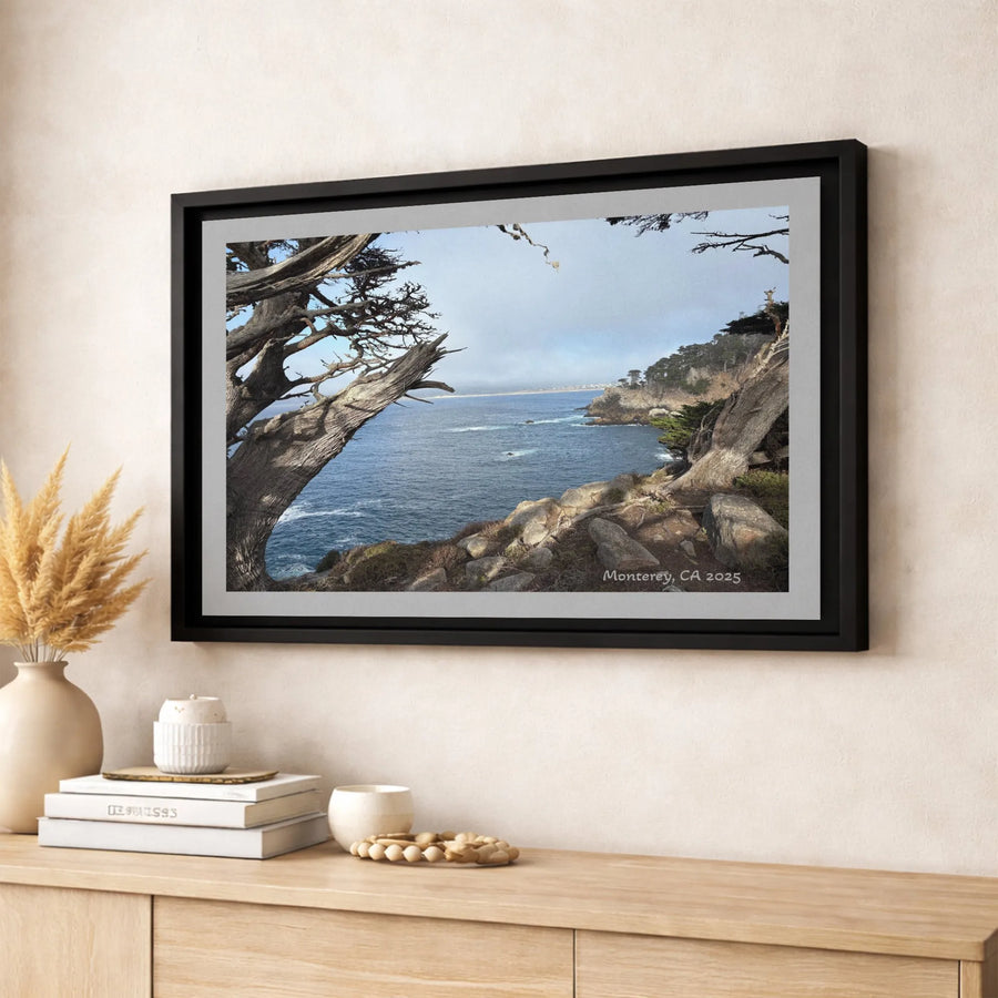 Monterey Coastal Wall Art | California Cypress Tree Seascape Print | Premium Gallery Wrapped Canvas | Scenic Landscape Decor for Home or Office