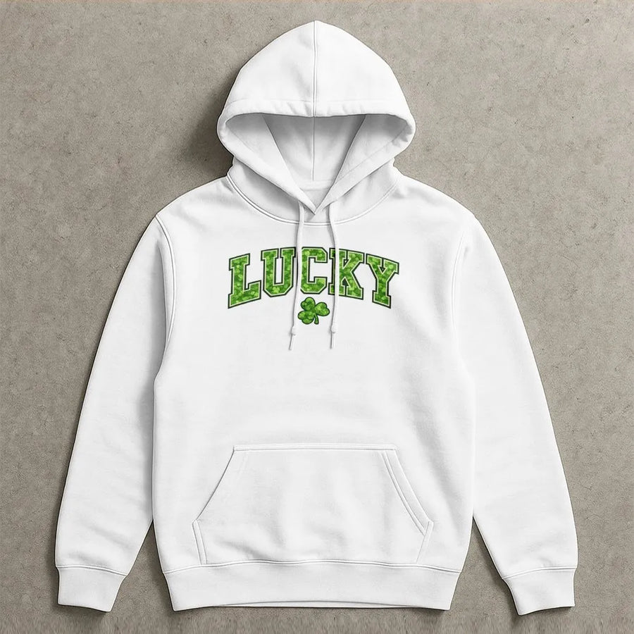 Lucky Shamrock Hoodie | St. Patrick’s Day Clover Graphic | Premium Cotton Blend | Unisex Festive Gift for Irish Holiday Celebration