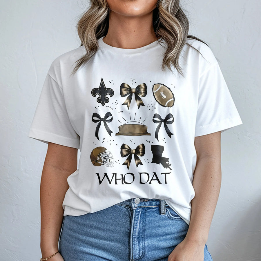 New Orleans Who Dat,Saints Football T-Shirt,Game Day,Louisiana Pride Outfit,Retro Sports Apparel,Unisex