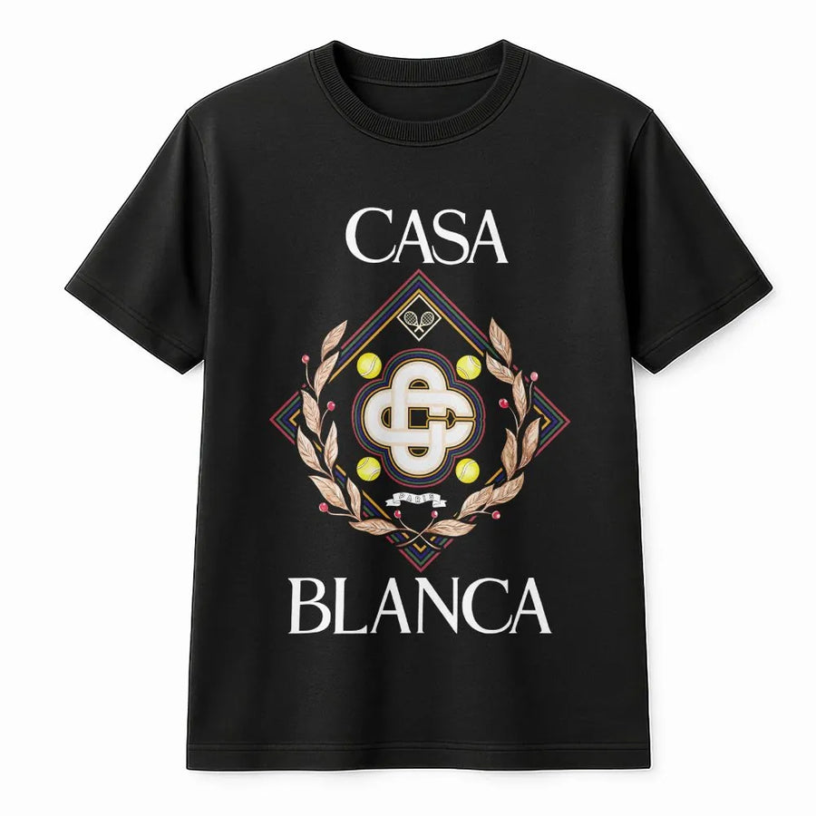 Casablanca Landscape T-Shirt | Artistic Travel Scene Graphic | 100% Breathable Cotton | Premium Casual Gift For Men And Women