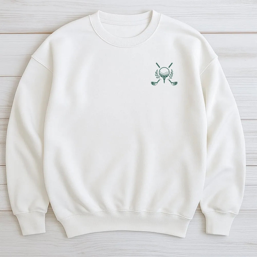 Golf Sweatshirt | Vintage Golf Club Crest Sweatshirt | Soft Fleece Pullover | Gift for Golfer