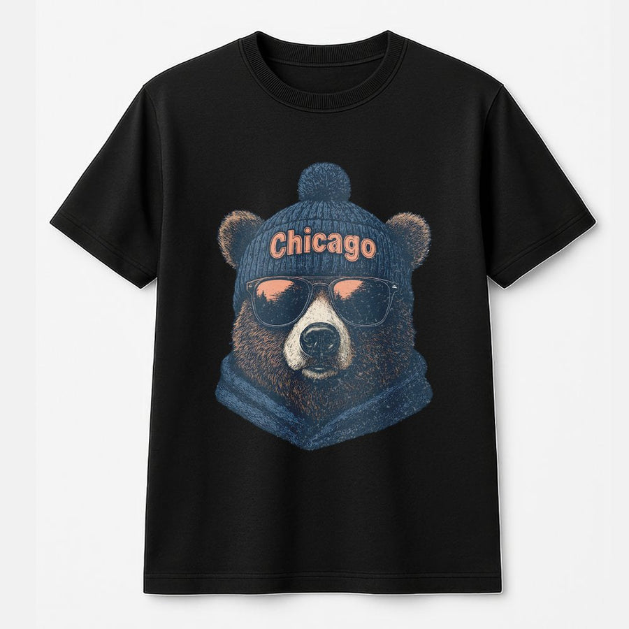 Vintage Chicago Football T-Shirt T-Shirt Trendy Fan Gifts Game Day Apparel Team Crewneck Chicago Bears Fan Gear