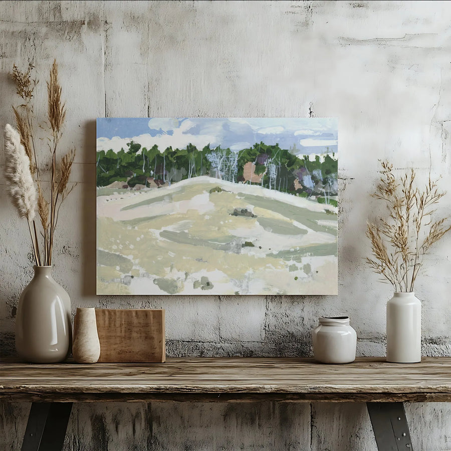 Abstract Forest Edge Canvas Print | Modern Impressionist Landscape Painting | Premium 1.25" Thick Profile Canvas | Living Room Wall Decor Gift