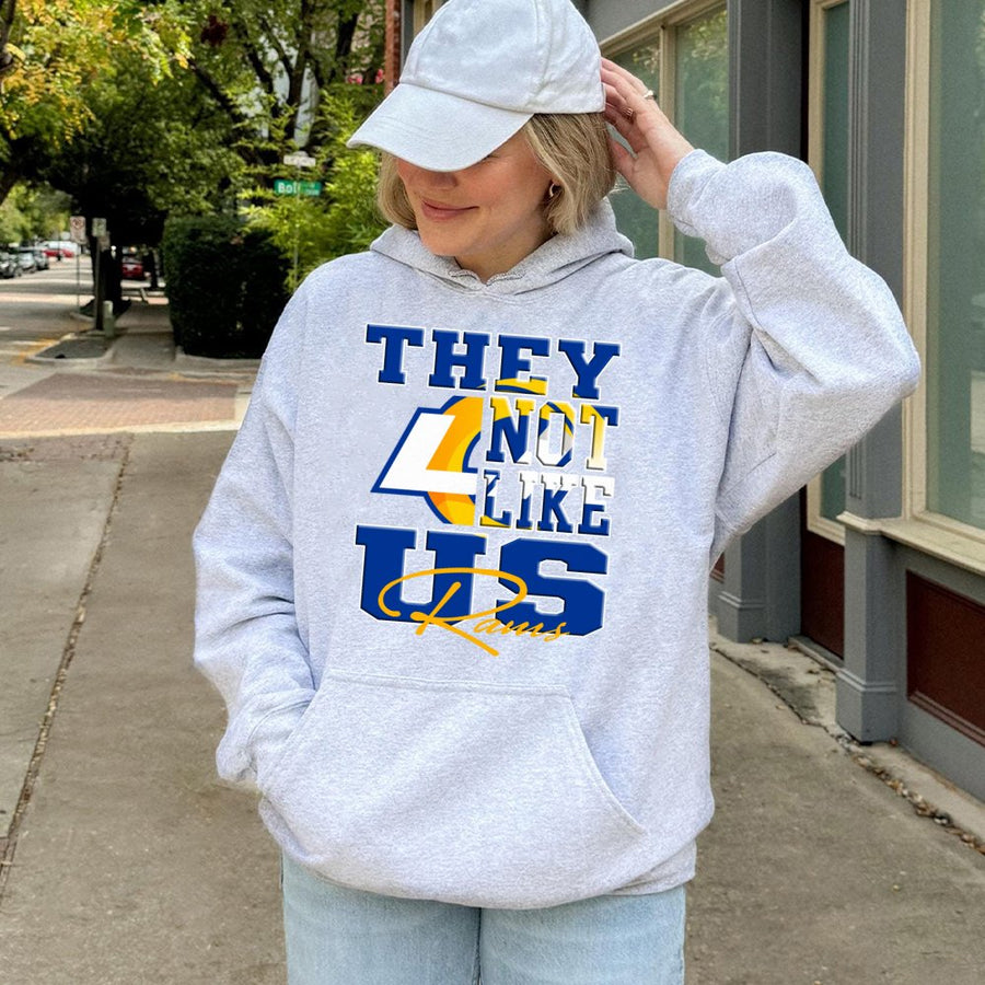 They Not Like Us Rams With Los Angeles Rams Logo Hoodie