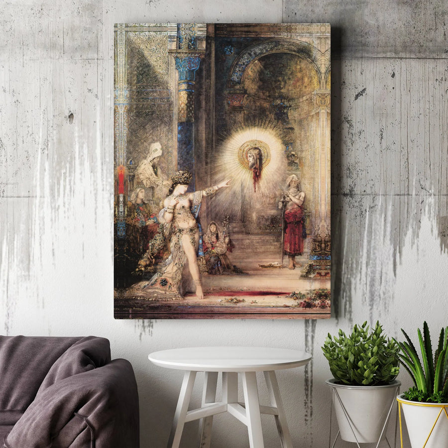 Gustave Moreau The Apparition Canvas Art | Salome and John the Baptist Gallery Wrap | Premium Symbolist Painting Print | Classical Wall Decor Gift