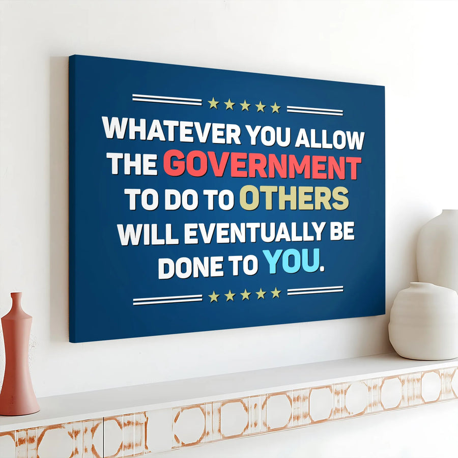 Political Quote Canvas Wall Art | Libertarian Freedom Quote | Premium Gallery Quality Canvas | Office Decor Gift for Libertarian