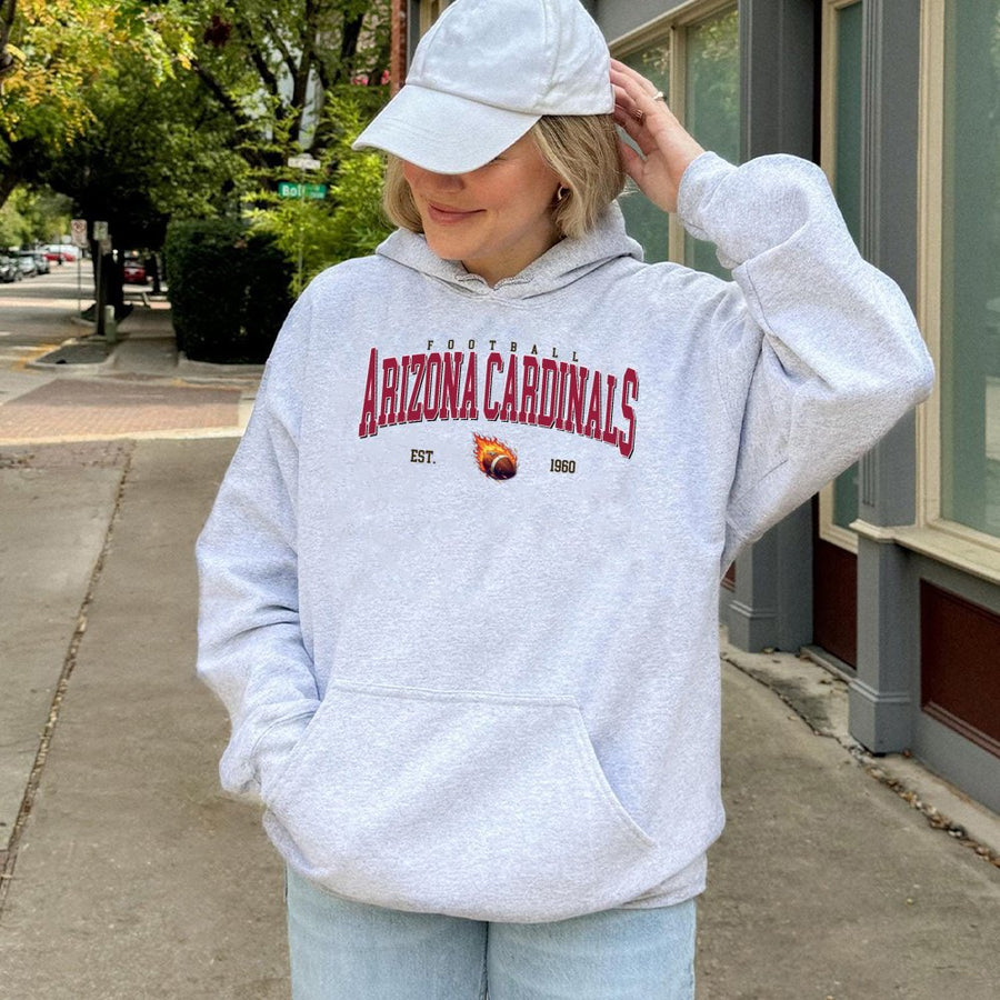 Football Arizona Cardinals Est. 1960 With Flaming Football Hoodie