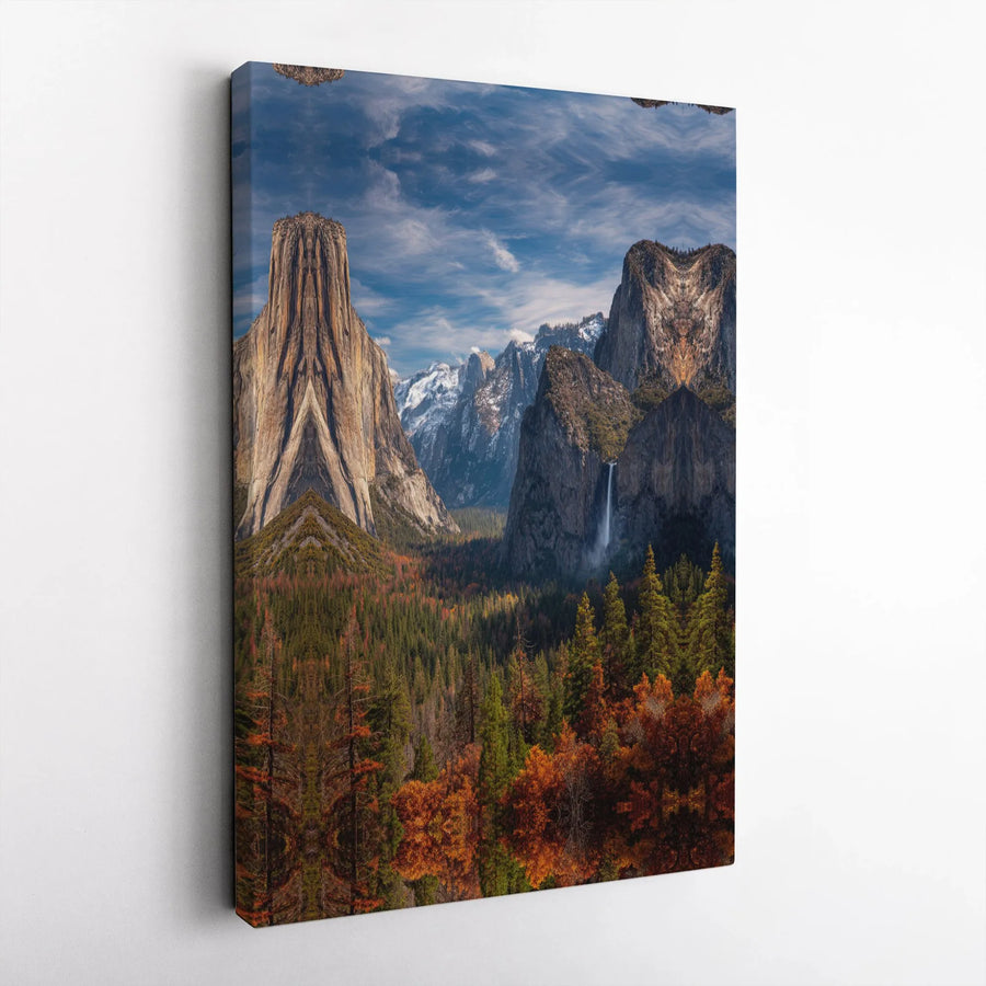 Yosemite Valley Tunnel View Canvas Art | El Capitan Autumn Landscape Print | Gallery Quality 1.25 Inch Wall Decor | Nature Lover Living Room Gift