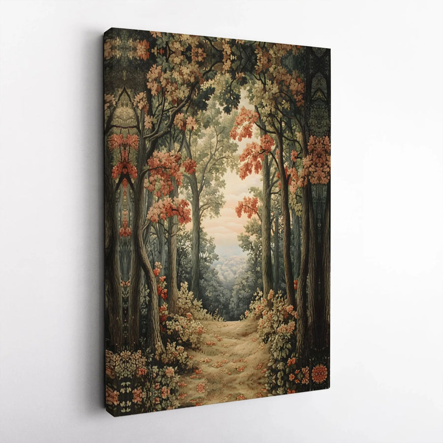 Enchanted Forest Canvas Wall Art | Whimsical Woodland Path Design | Premium Gallery Wrap 1.25 Inch Thick | Nature Lover Home Decor Gift