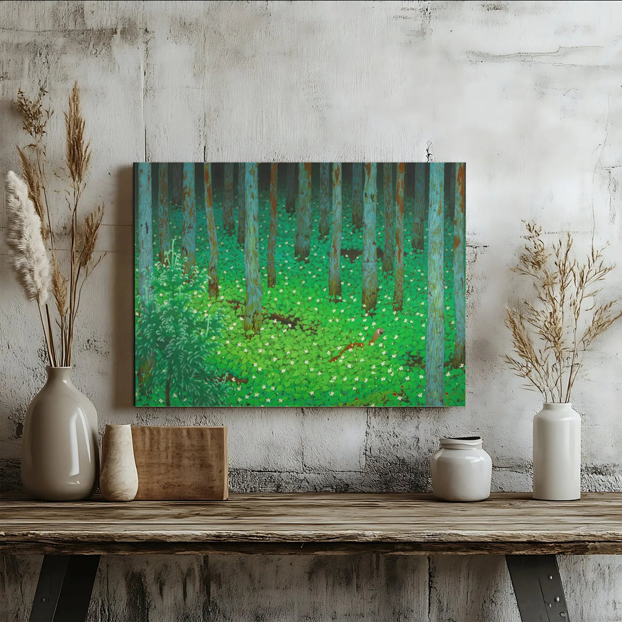 Forest Wall Art | Lush Woodland Wildflowers Print | 1.25 Inch Premium Gallery Wrapped Canvas | Nature Inspired Home Decor for Living Room