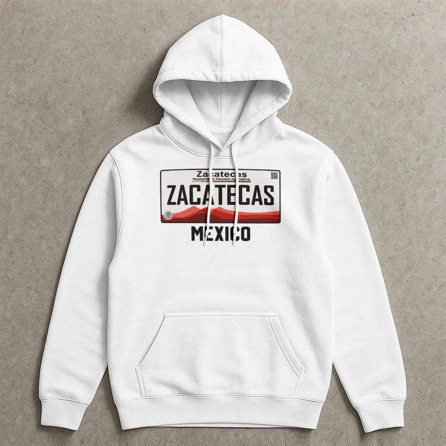 Zacatecas Mexico Hoodie | Vintage License Plate Graphic Tee | Soft Cotton Heritage Apparel | Gift for Zacatecano
