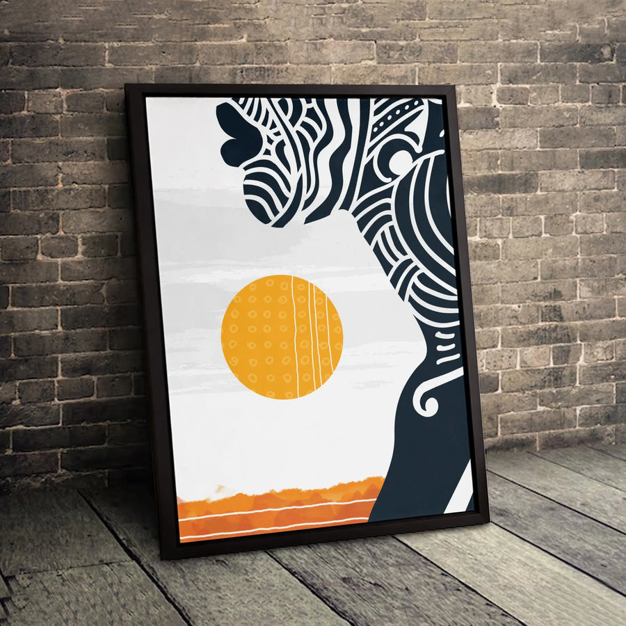 Abstract Woman Silhouette Wall Art | Boho Tribal Pattern Print | Gallery Quality 1.25" Canvas | Modern Living Room Decor