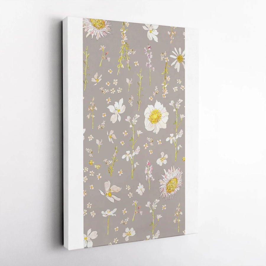 Wildflower Canvas Wall Art | Watercolor Botanical Meadow Print | Premium Gallery Wrapped Canvas | Cottagecore Home Decor Gift