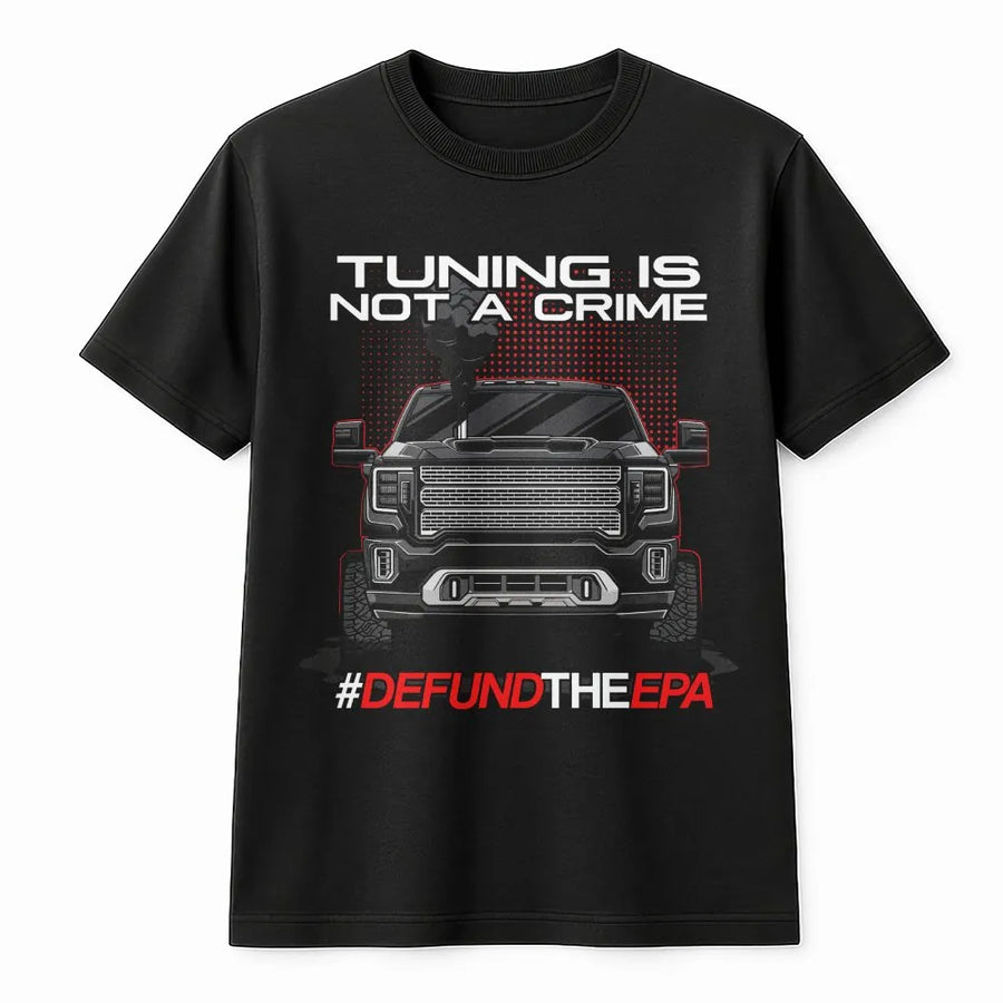 Tuning Is Not A Crime T-Shirt | Diesel Truck Graphic Tee | Premium Cotton Car Enthusiast Apparel | Gift For Diesel Mechanic & Trucker