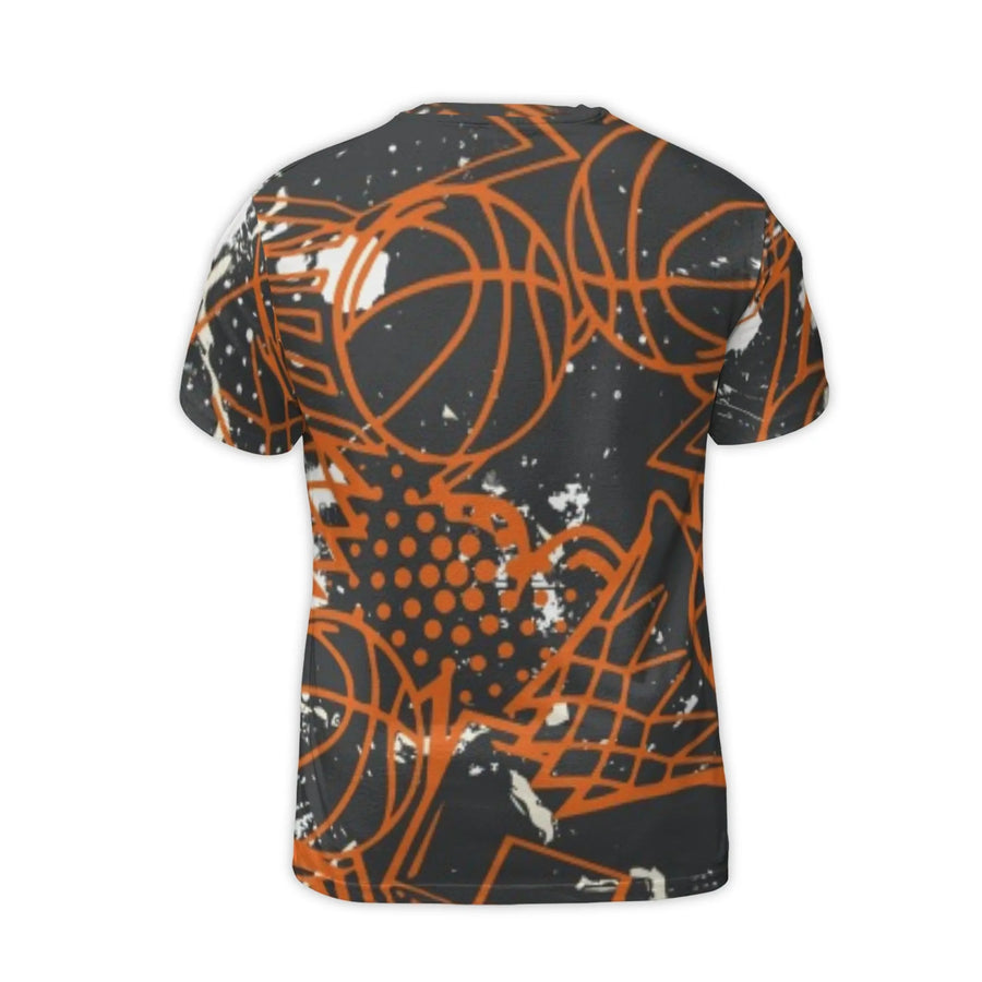 Basketball 3D T-Shirt | Graffiti Sneaker And Hoop Graphic Print | Premium Polyester Jersey | Sporty Streetwear Gift For Basketball Fans
