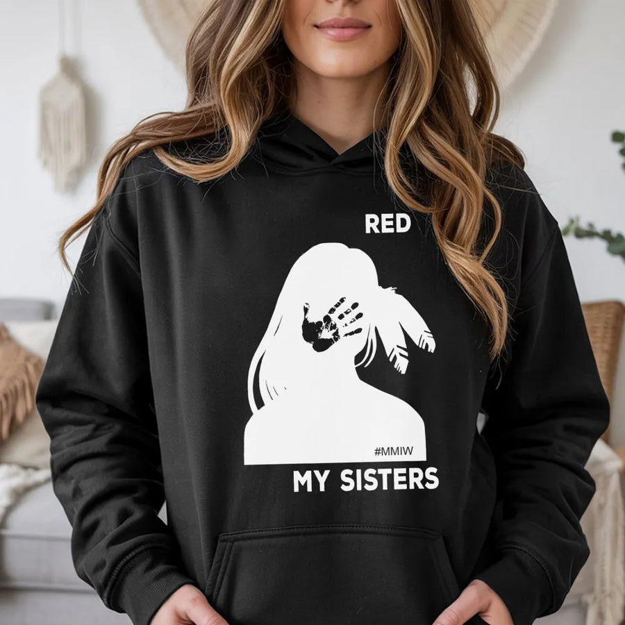 MMIW Awareness Hoodie | No More Stolen Sisters Design | Premium Cotton Blend | Indigenous Women Rights Gift for Activists