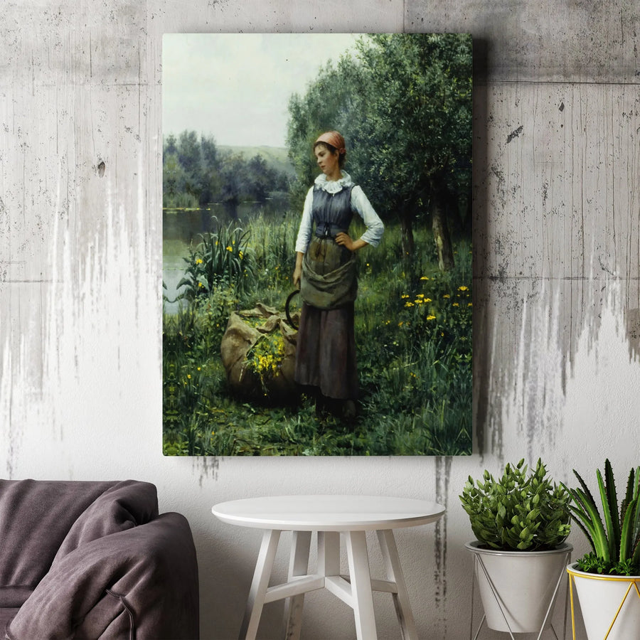 Jules Breton Song Of The Lark Canvas Art | Impressionist Countryside Wall Decor | Premium 1.25" Gallery Wrap | Classic Fine Art Gift for Home