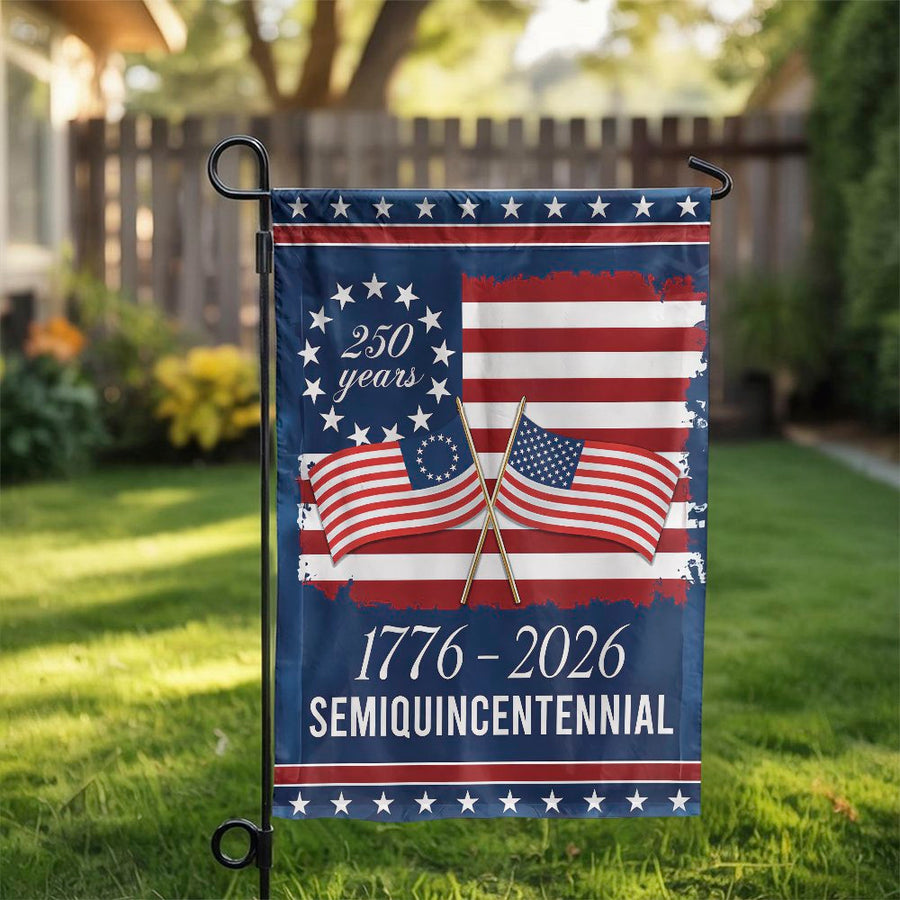 USA 250th Anniversary Garden Flag | 1776-2026 Semiquincentennial Patriotic Decor | Weather-Resistant Premium Polyester | Limited Edition Commemorative Gift