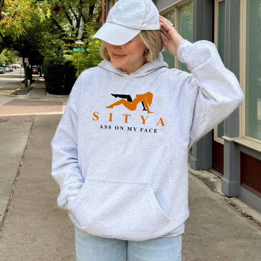 SITYA Graphic Hoodie | Funny Adult Humor Graphic Sweatshirt | Premium Cotton-Blend | Unisex Casual Apparel Gift for Him or Her