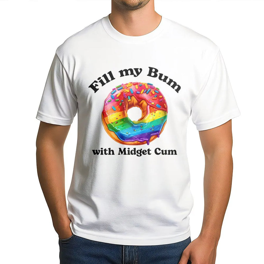 Funny Donut T-Shirt | Adult Humor Sarcastic Meme Graphic | Premium Cotton Blend | Gag Gift for Men and Women