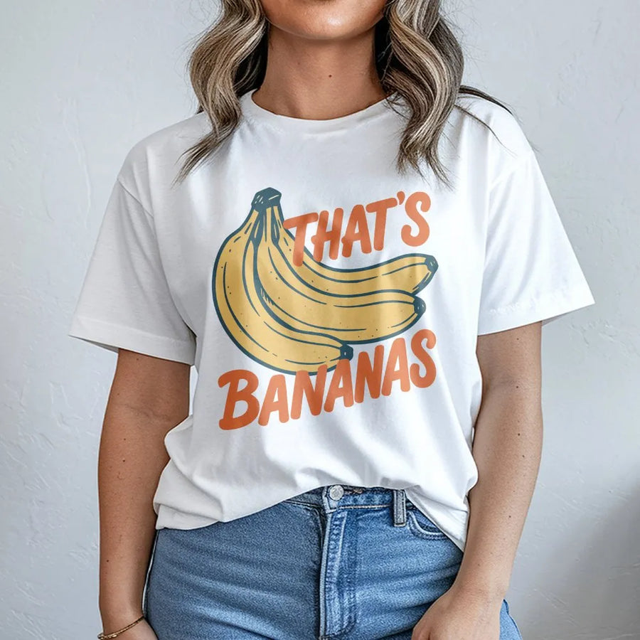 That's Bananas Funny Graphic T-Shirt | Retro Fruit Humor Design | Premium Soft Cotton | Unisex Casual Gift For Fruit Lovers