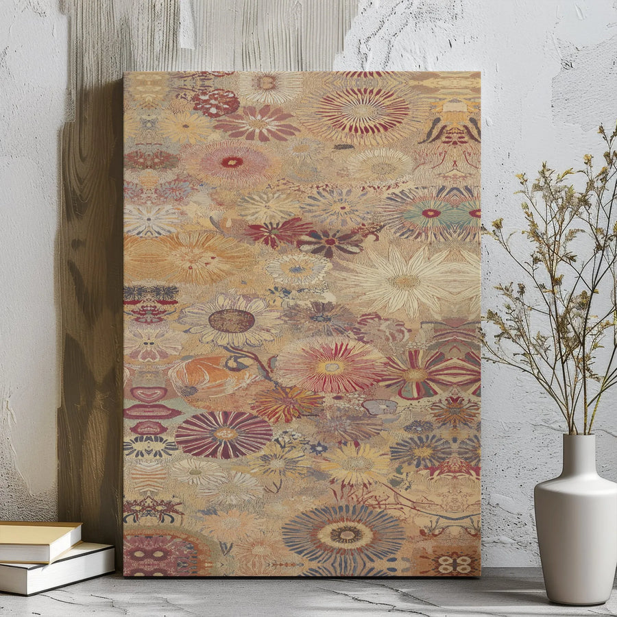 Vintage Floral Canvas Wall Art | Abstract Botanical Collage Print | Premium 1.25-Inch Gallery Wrap | Bohemian Home Decor Gift