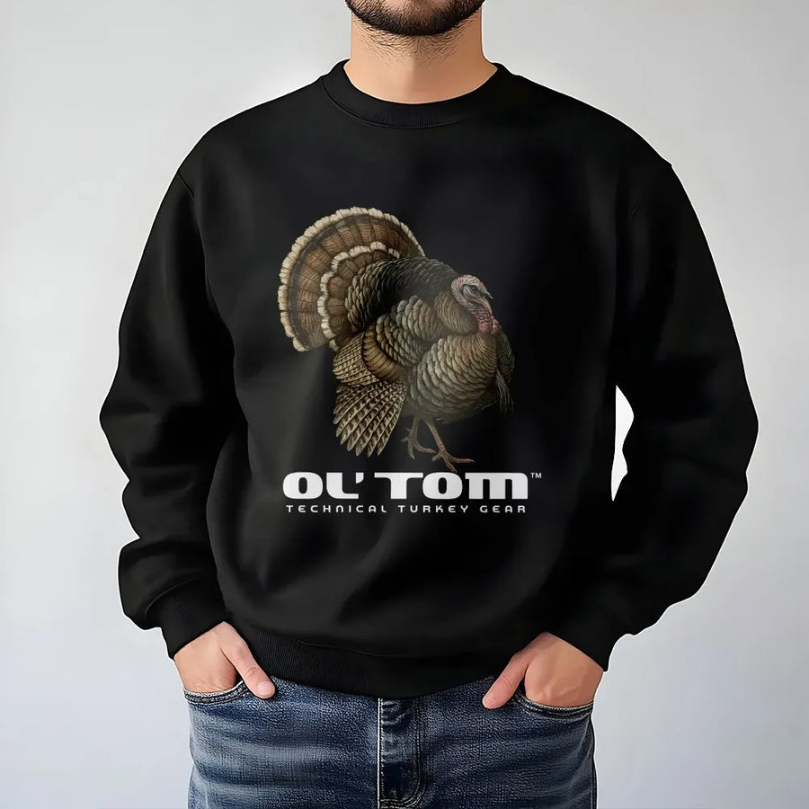 Turkey Hunting Sweatshirt | Wild Tom Gobbler Graphic Print | Premium Cotton Blend | Gift for Turkey Hunters & Outdoorsmen