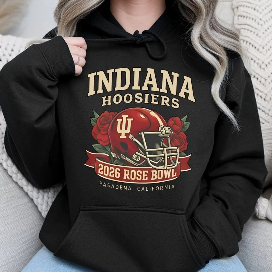 Indiana Rose Bowl Helmet Hoodie, 2026 Pasadena Football Hoodie, Unisex Football Appreal Womenswear Menswear Top