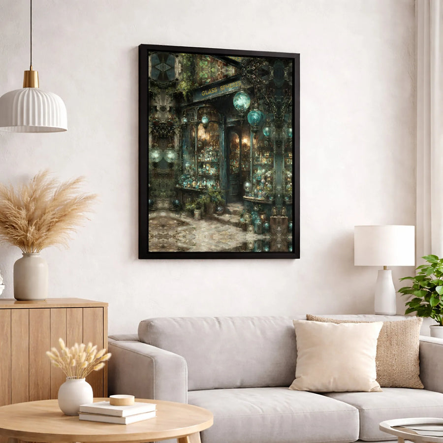 Mystical Apothecary Canvas Print | Glowing Magic Shop Fantasy Art | Gallery Wrapped 1.25 Inch Profile | Whimsical Home Decor Gift