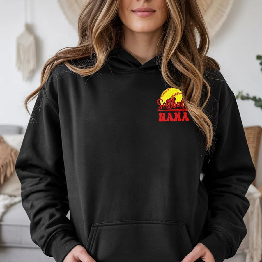 Softball Mama Hoodie | Retro Graphic Game Day Sweatshirt | Soft Cotton Blend | Proud Sports Mom Gift