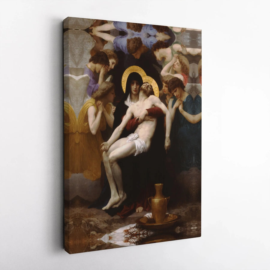 Pieta by Bouguereau Canvas Wall Art | Renaissance Religious Masterpiece | Gallery-Wrapped Premium Print | Spiritual Home Decor Gift