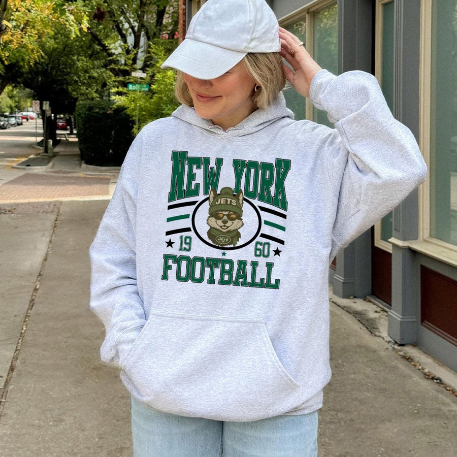 New York Football 1960 New York Jets Dog Mascot Hoodie