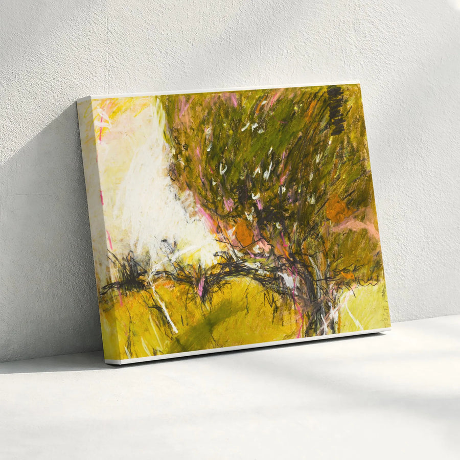Abstract Tree Canvas Wall Art | Expressive Autumn Landscape Print | Premium Gallery Wrapped Canvas | Modern Home Decor Gift