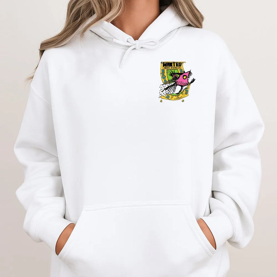 Graphic Crewneck Hoodie | Wanted New Friends Left Chest Print | Soft Cotton Blend Pullover | Unisex Alt Streetwear Gift for Skaters
