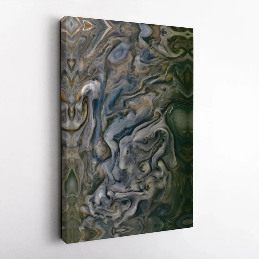 Abstract Liquid Marble Canvas Wall Art | Moody Earth Tone Swirls | Premium Fade-Resistant Gallery Print | Modern Home & Office Decor Gift