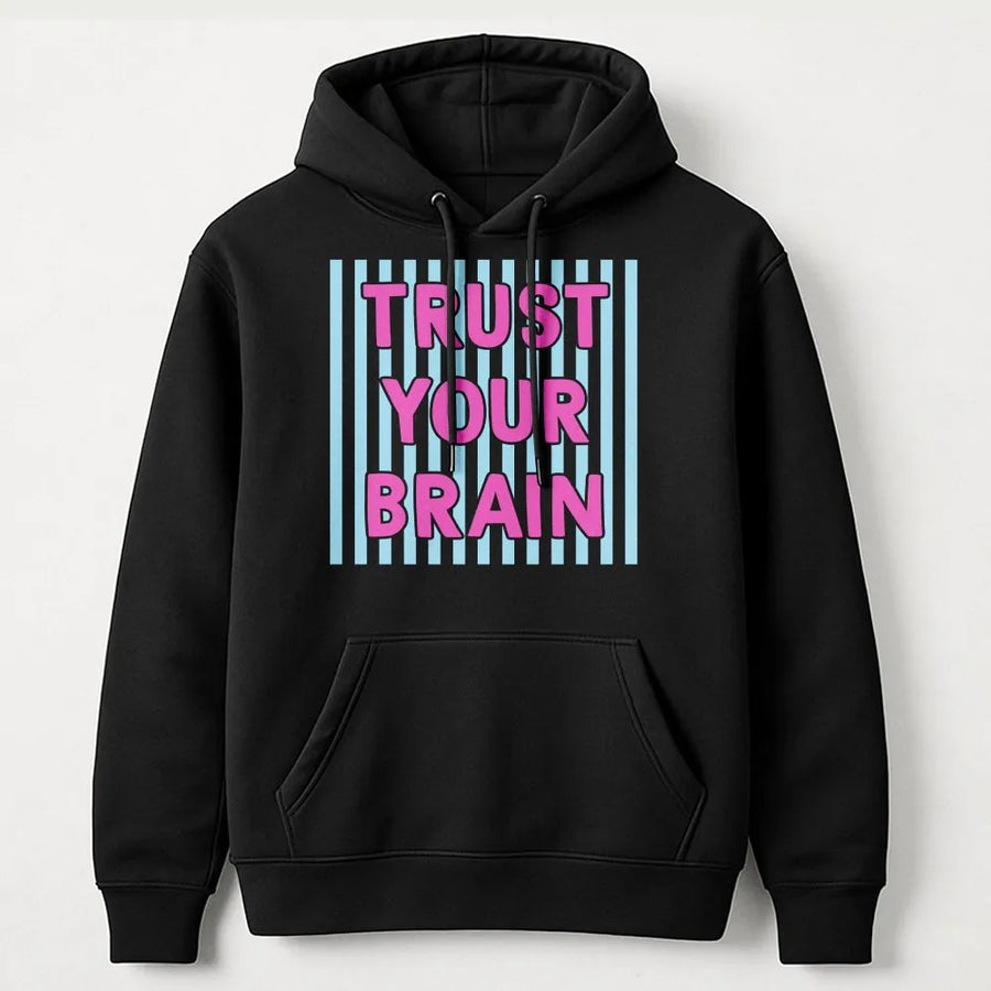 Funny Teacher Testing Day Hoodie | Trust Your Brain Graphic Sweatshirt | Premium Cotton Blend | Motivational Gift for Teacher Squad