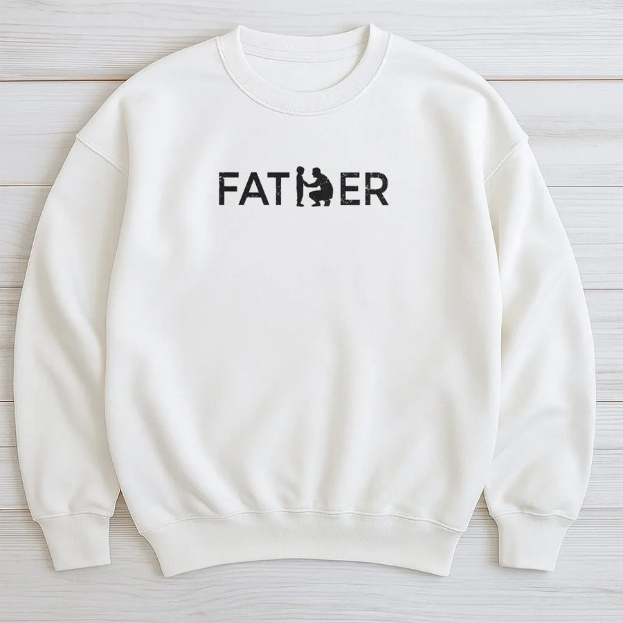 Father Sweatshirt | Dad and Child Silhouette Graphic | Premium Cotton Blend Sweatshirt | New Dad Gift, Father's Day Present