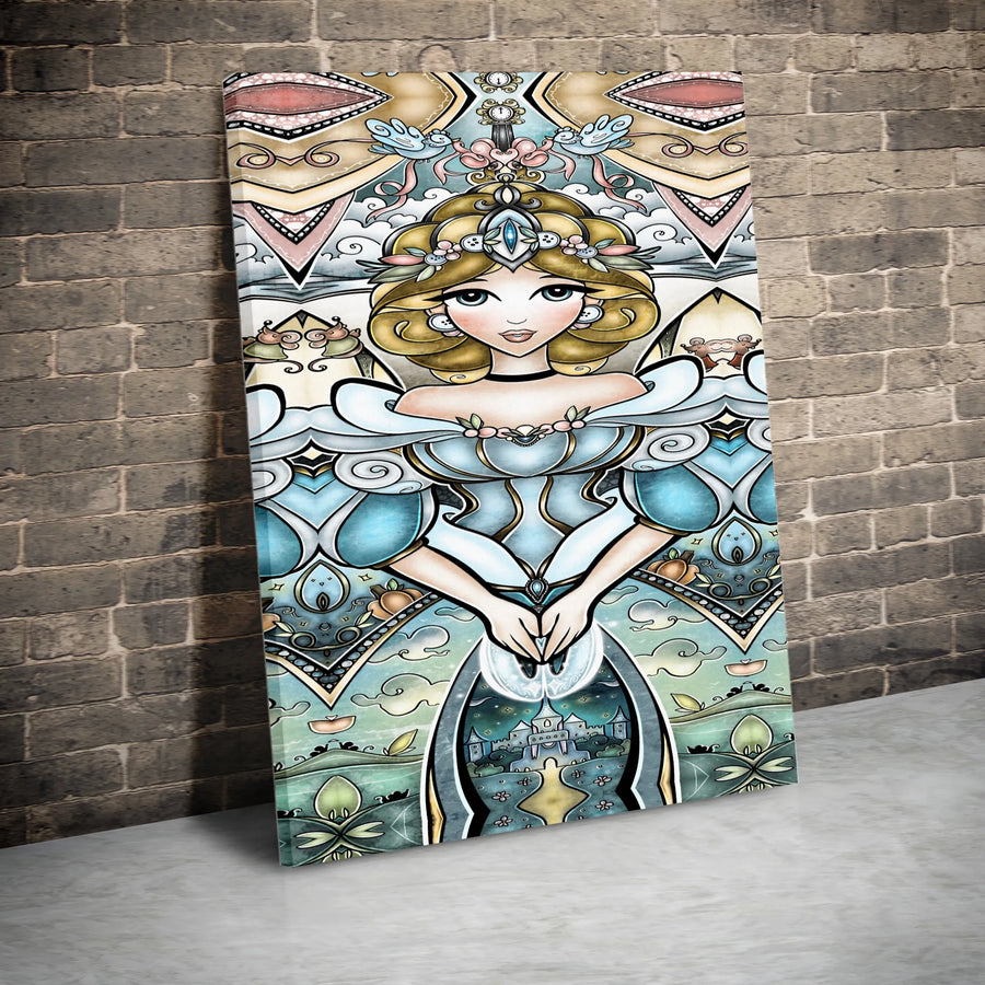 Art Nouveau Princess Canvas Print | Magical Fairytale Castle Decor | Premium Fade-Resistant Wall Art | Whimsical Bedroom Decor For Girls