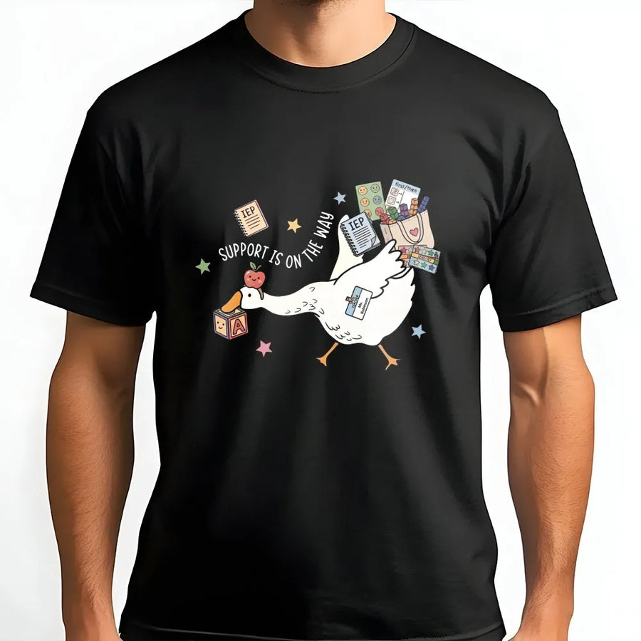 Silly Goose SPED Teacher T-Shirt | Funny Cartoon Support Design | Premium Cotton Blend | Special Education Teacher Appreciation Gift