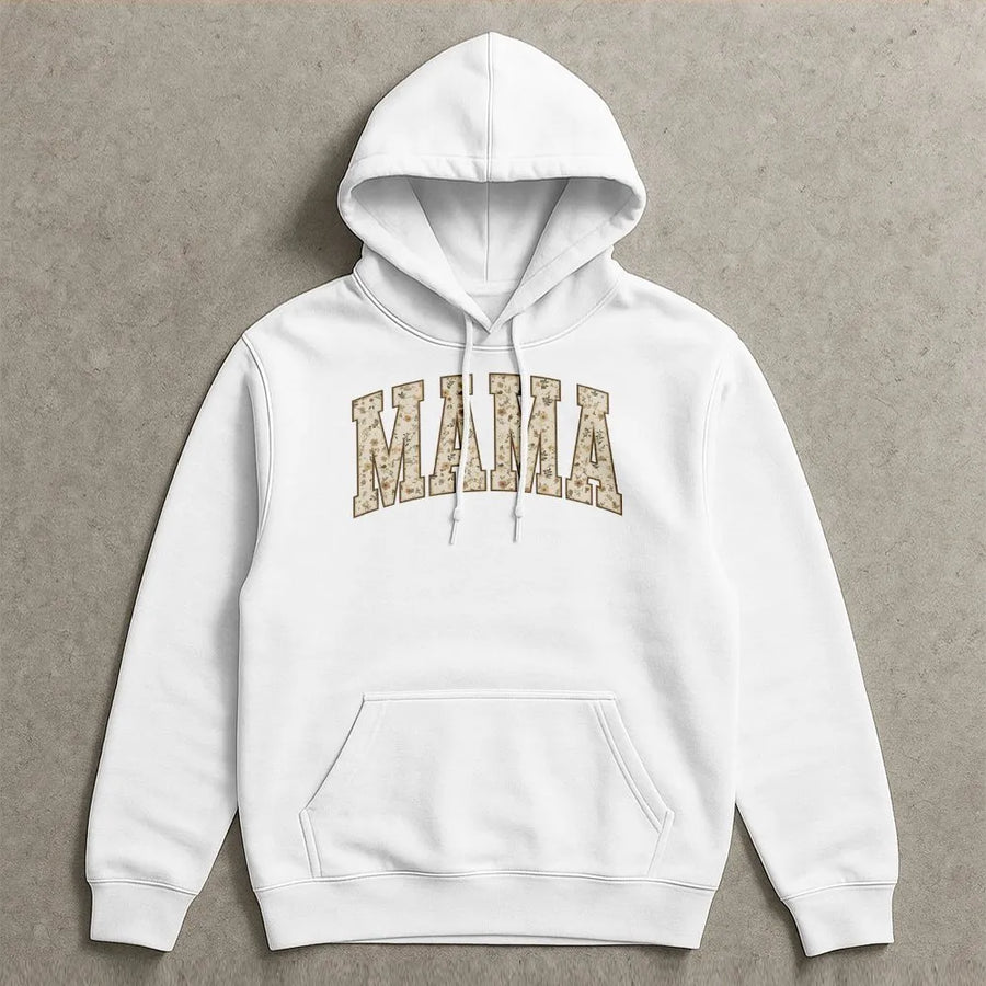 Floral Mama Hoodie | Vintage Wildflower Varsity Letters | Premium Soft Crewneck | Mothers Day Gift for New Mom