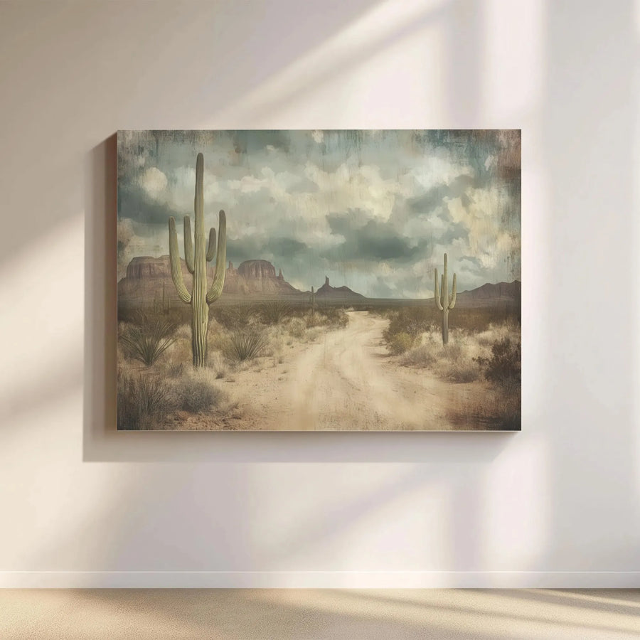 Arizona Desert Landscape Canvas | Saguaro Cactus Monument Valley Wall Art | 1.25" Gallery Wrap | Western Home Decor Gift