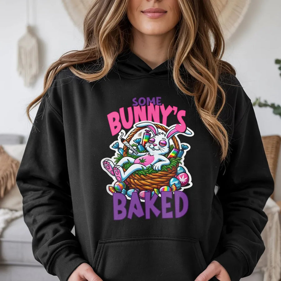 Funny 420 Easter Bunny Shirt | Some Bunny's Baked Graphic Tee | Soft Cotton Unisex Tee | Novelty Stoner Gift for Weed Lovers