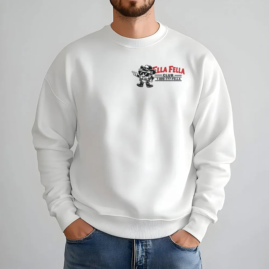 Ella Fella Club Sweatshirt | Retro Whiskey Cowboy Graphic Tee | Premium Cotton Shirt | Funny Drinking Gift for Men