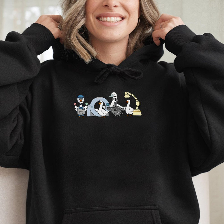Radiology Goose Hoodie | Funny X-Ray Tech Graphic Design | Premium Cotton Blend | Gift for Radiologic Technologists & Medical Students