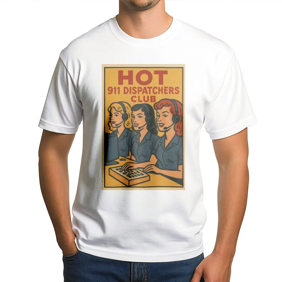 911 Dispatcher T-Shirt | Retro Comic Book Emergency Operator Design | Premium Soft Cotton Graphic Tee | Funny First Responder Gift For Her