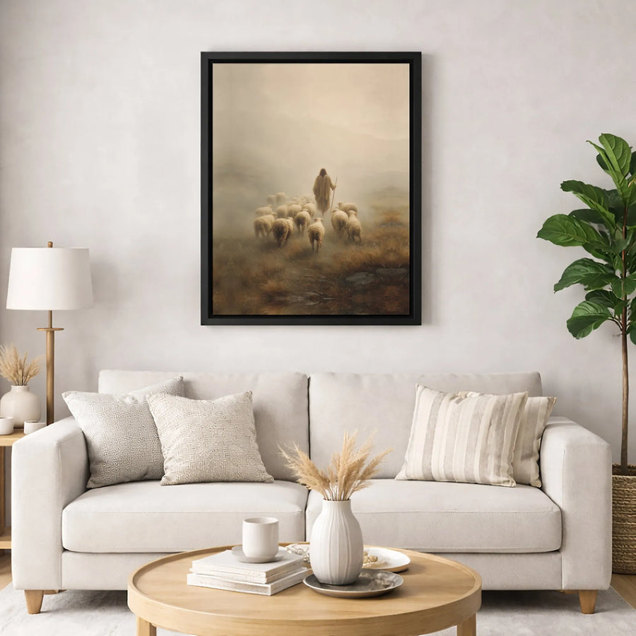 Jesus The Good Shepherd Canvas Print | Religious Christian Wall Art | Premium Fade-Resistant Gallery Wrap | Meaningful Home Decor Gift