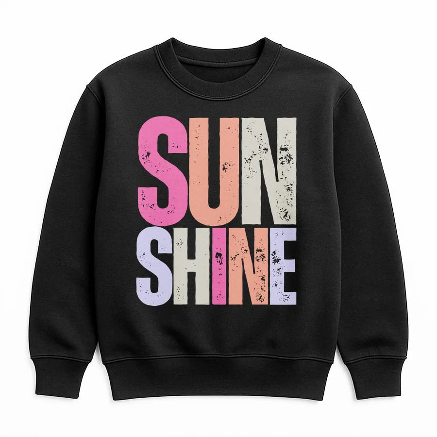 Sunshine Sweatshirt | Retro Distressed Graphic Pullover | Soft Cotton Blend Sweatshirt | Positive Vibe Gift for Women