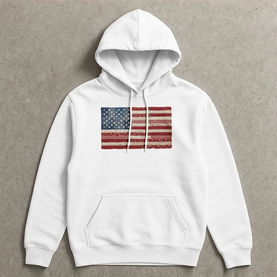 Retro 4th of July Shirt | Vintage Patchwork American Flag Tee | Premium Comfort Colors Cotton | Patriotic Independence Day Gift