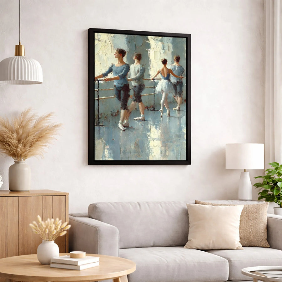 Ballet Dancers Canvas Art | Impressionist Rehearsal Studio Print | Gallery Quality 1.25 Inch Wrap | Elegant Gift for Dance Lovers & Home Decor